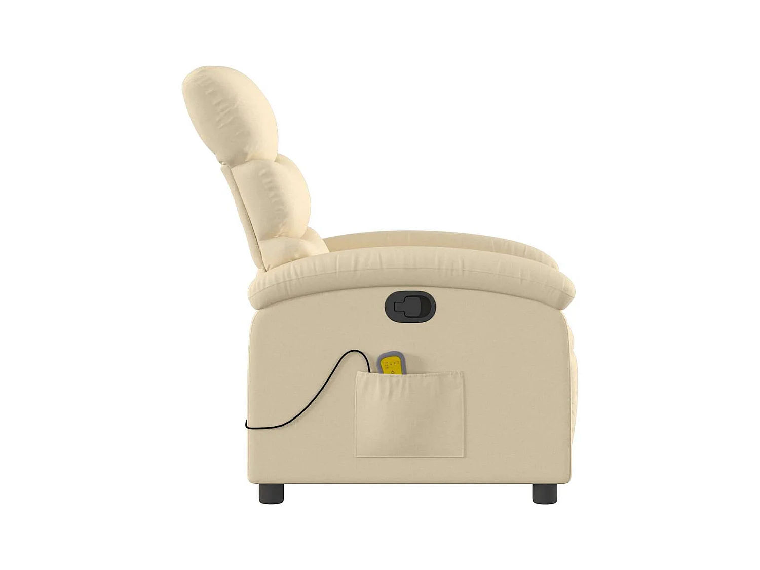 Fauteuil inclinable-Chaise de relax-Fauteuil de Massage crème tissu SHL5286