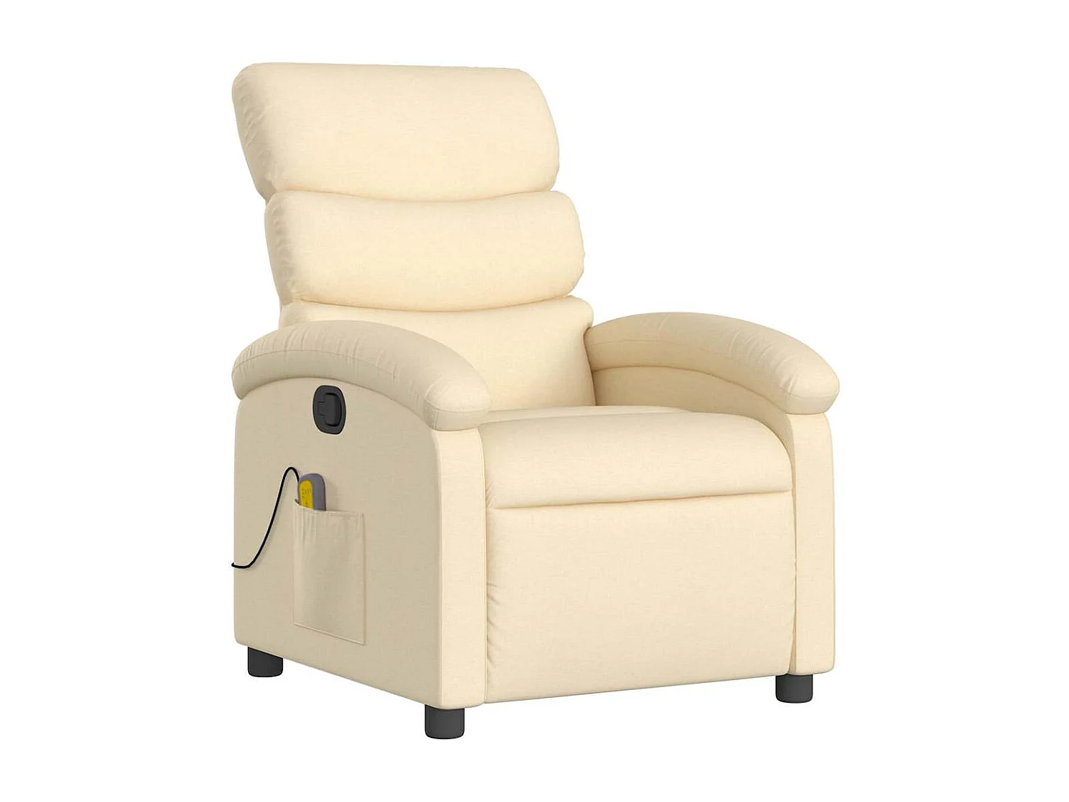Fauteuil inclinable-Chaise de relax-Fauteuil de Massage crème tissu SHL5286
