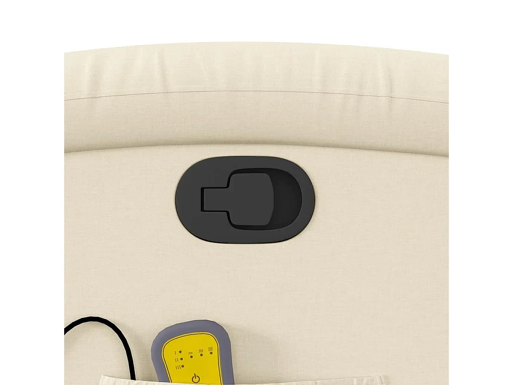 Fauteuil inclinable-Chaise de relax-Fauteuil de Massage crème tissu SHL5286