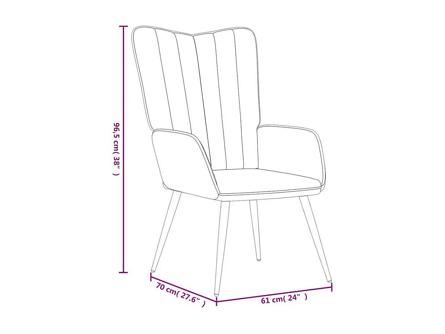 Sillón de relax | Silla de relax de terciopelo amarillo mostaza SHL2867