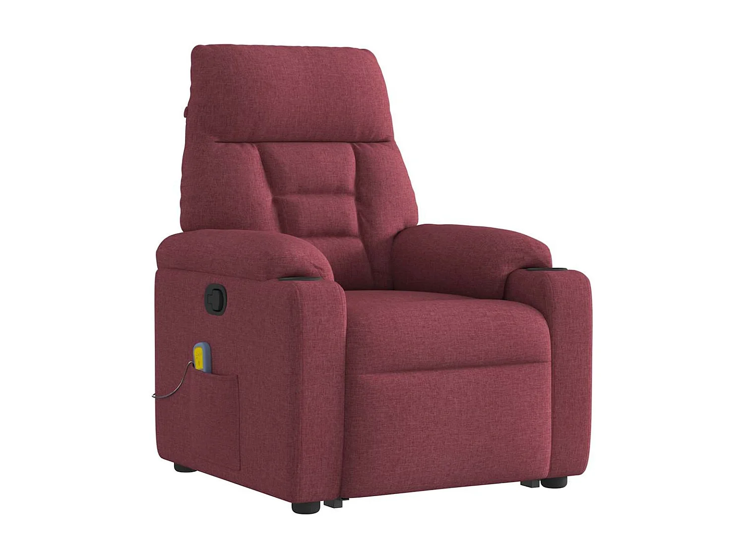 Fauteuil inclinable-Chaise de relax-Fauteuil de Massage Rouge bordeaux Tissu SHL3127