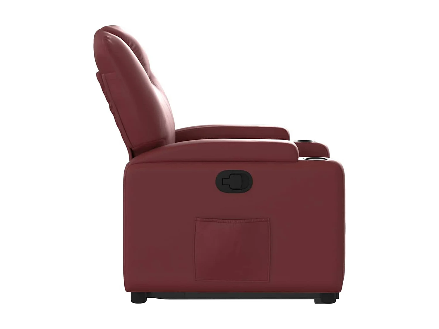 Fauteuil inclinable-Chaise de relax-Fauteuil salon Rouge bordeaux Similicuir SHL3405