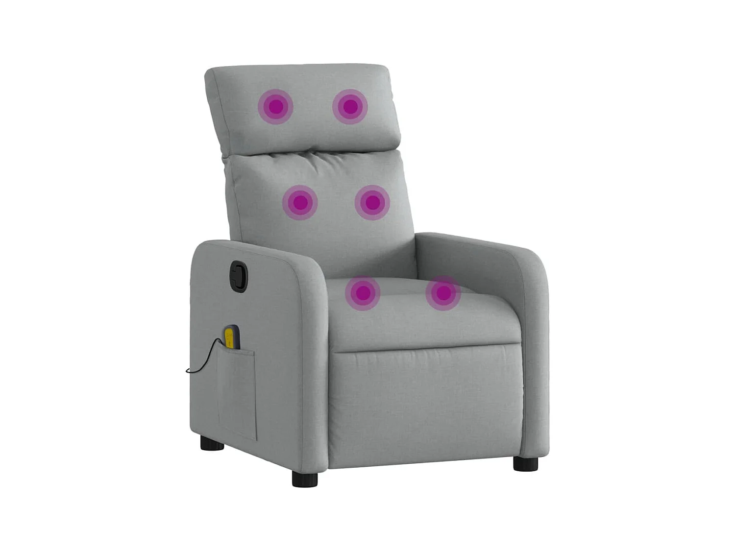 Fauteuil inclinable-Chaise de relax-Fauteuil de Massage Gris clair Tissu SHL1077