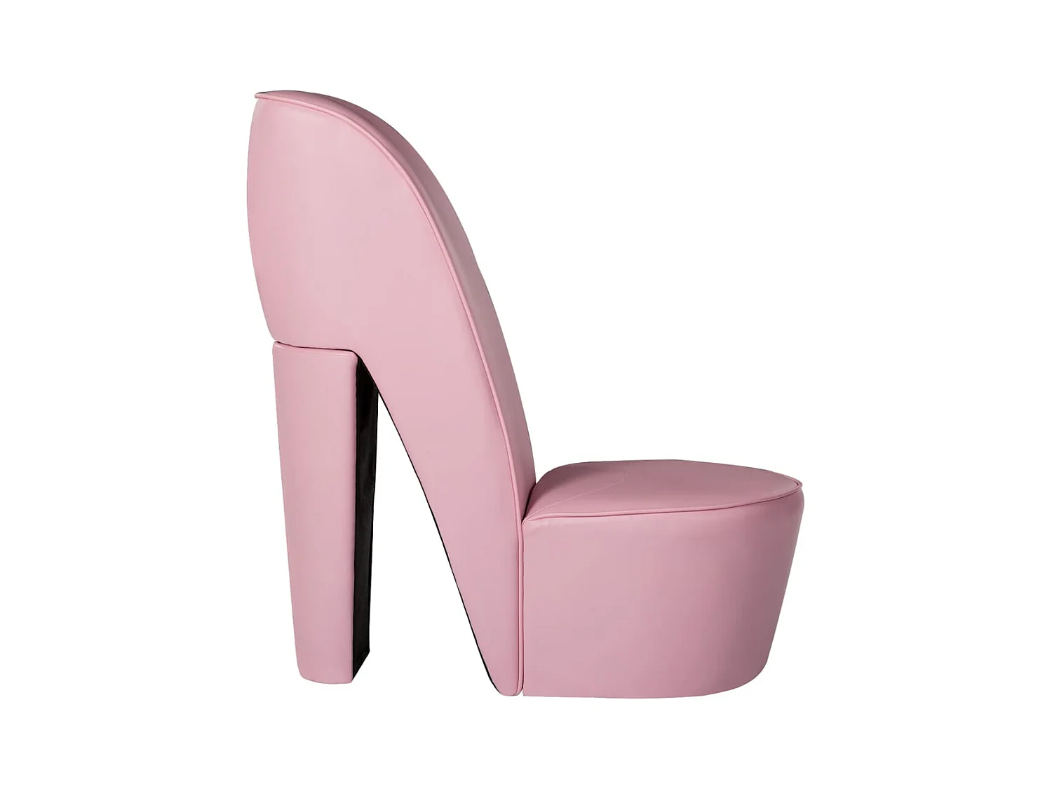 Sillón de salón con forma de zapato de tacón cuero sintético rosa SHL6910