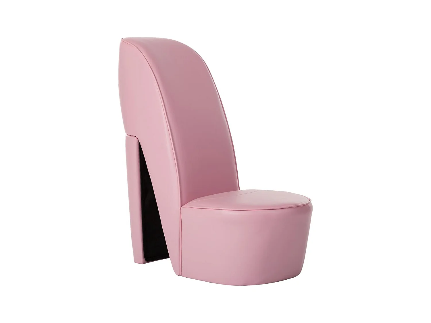 Sillón de salón con forma de zapato de tacón cuero sintético rosa SHL6910