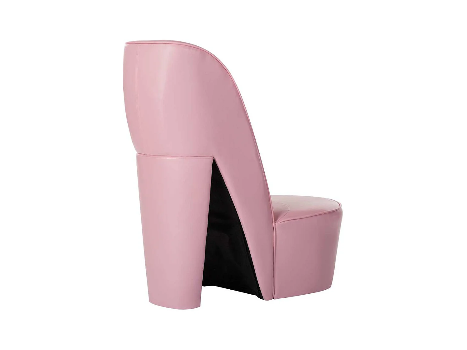 Sillón de salón con forma de zapato de tacón cuero sintético rosa SHL6910