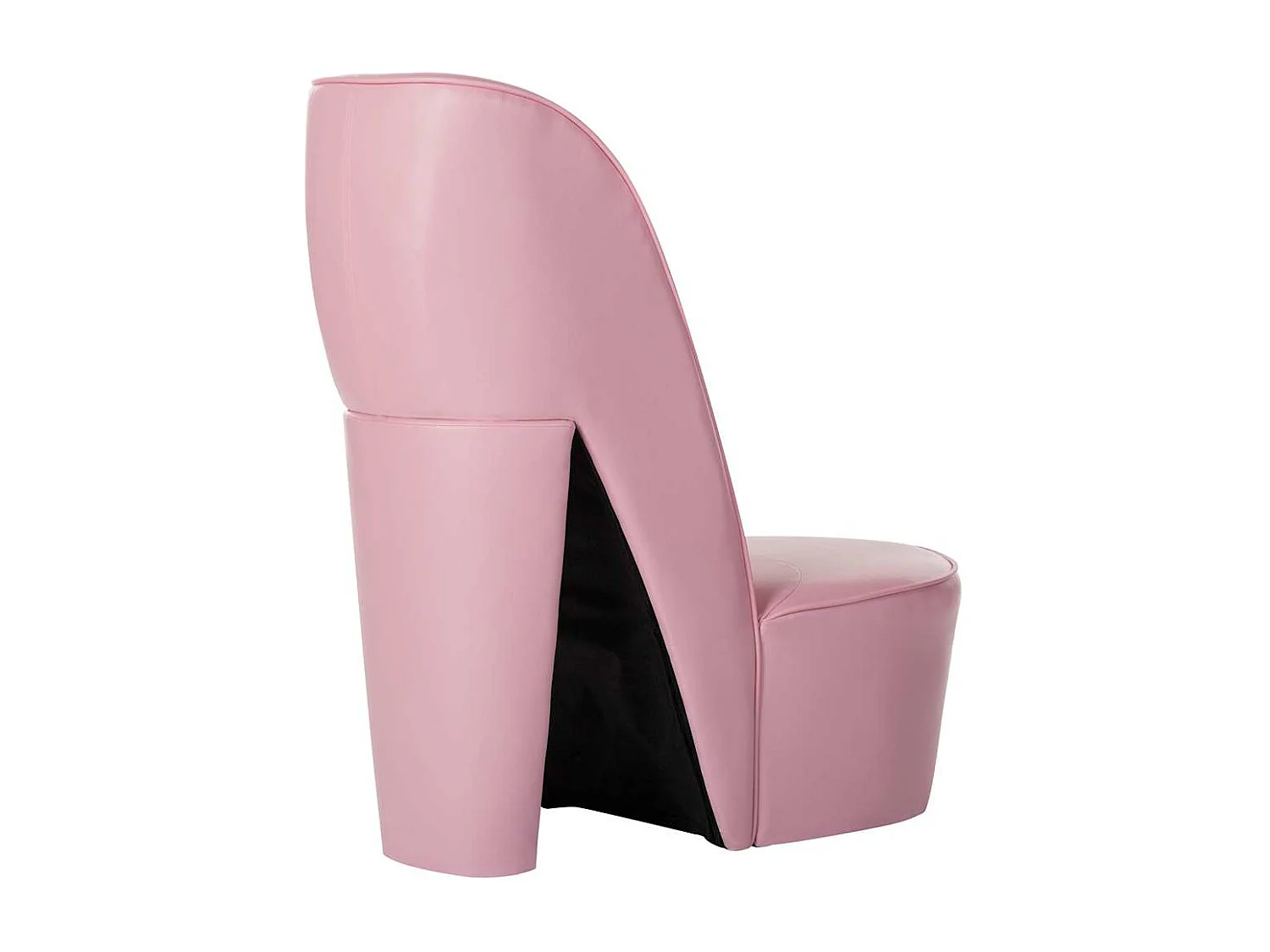 Fauteuil de salon-Chaise en forme de chaussure à talon haut rose similicuir SHL1382