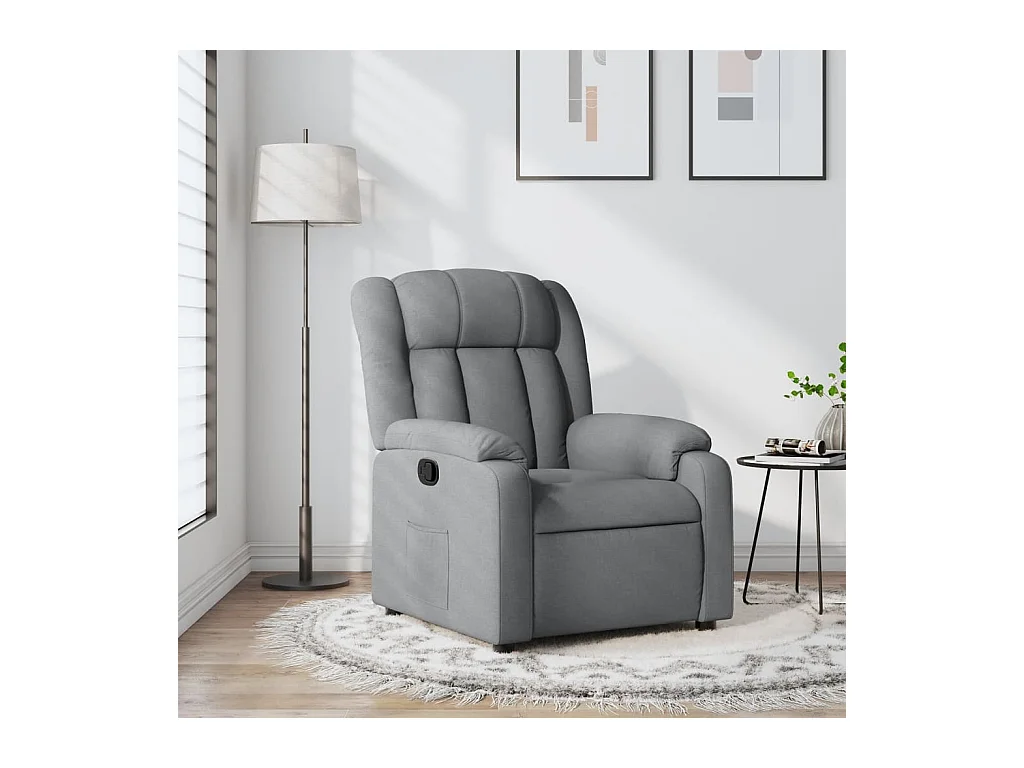 Sillón de relax | Sillón reclinable de tela gris claro SHL6453