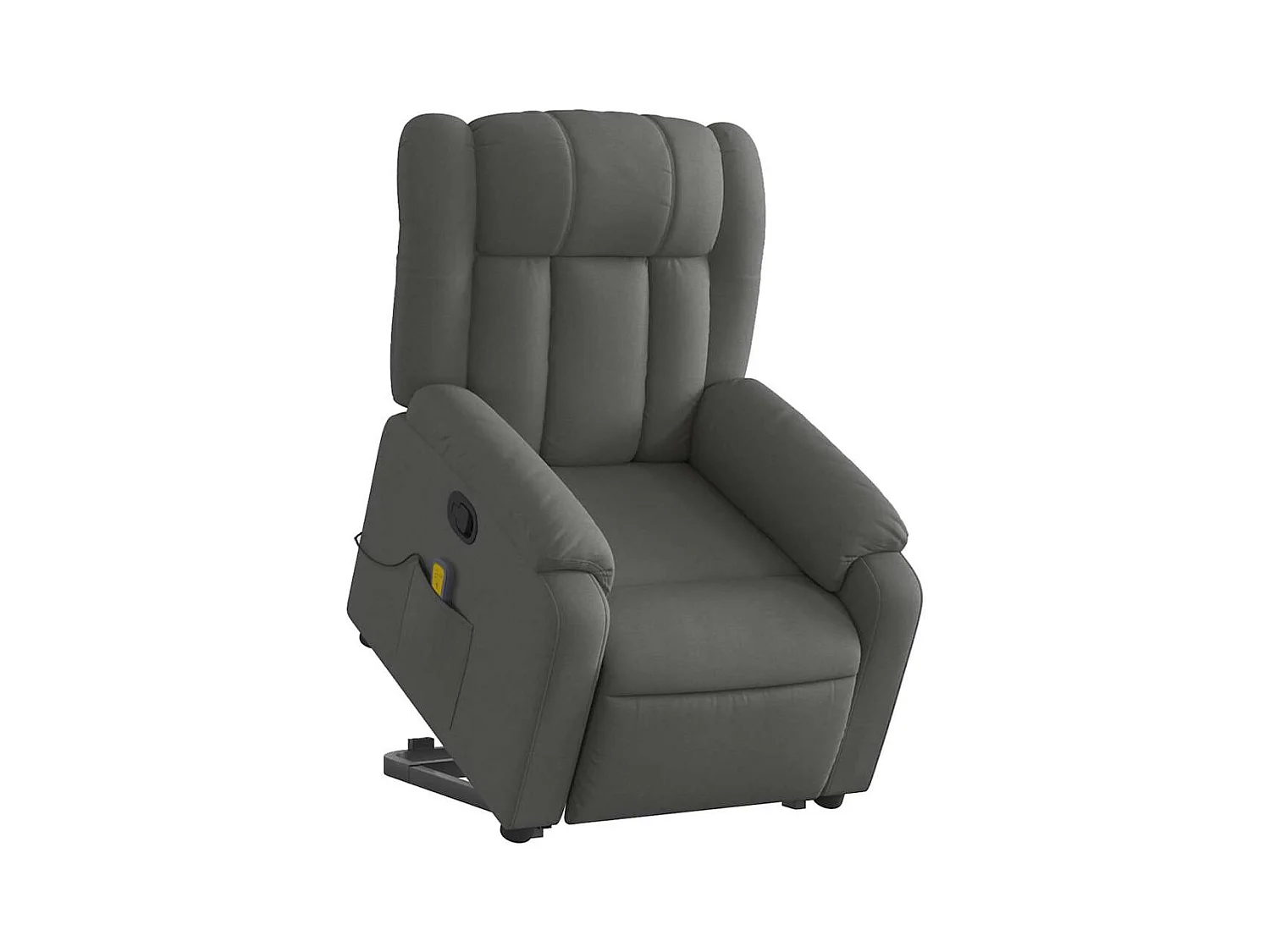 Silla de masaje reclinable de pie de tela gris oscuro SHL4372