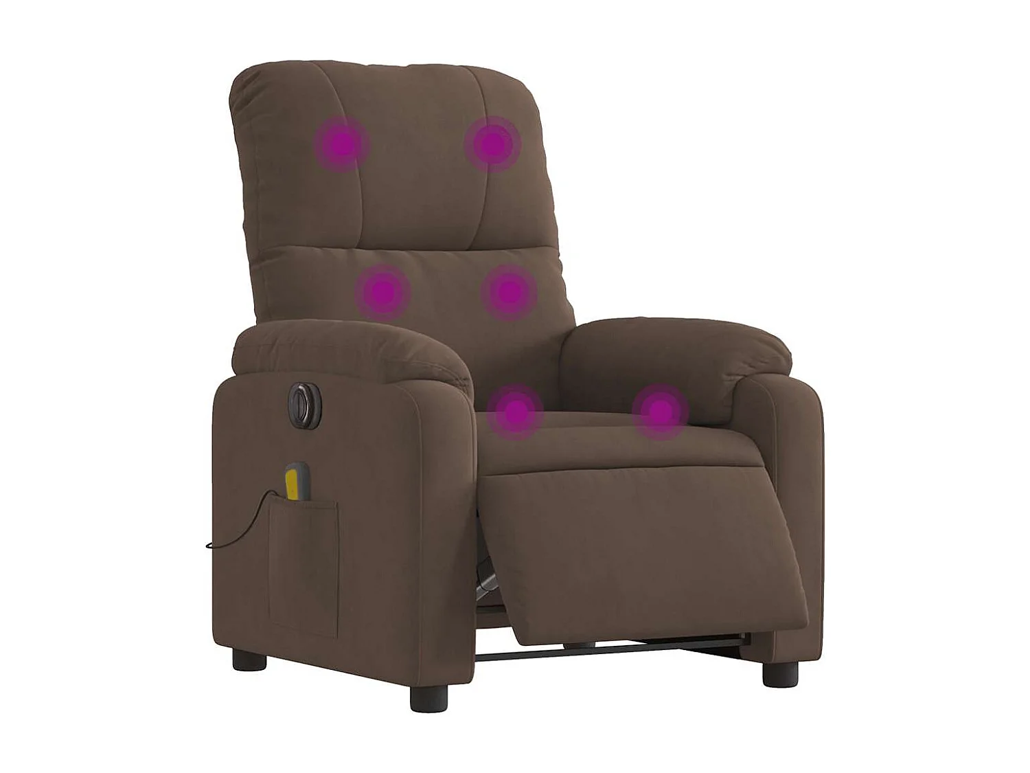 Massagestoel | Relaxstoel elektrisch verstelbaar microvezelstof bruin