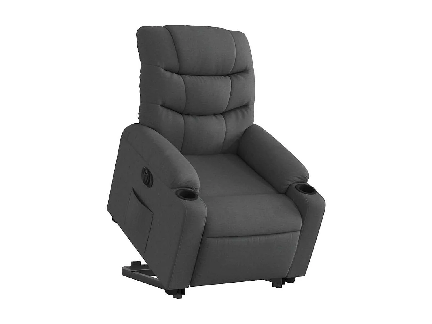 Fauteuil inclinable électrique-Chaise de relax-Fauteuil salon gris foncé tissu SHL3917
