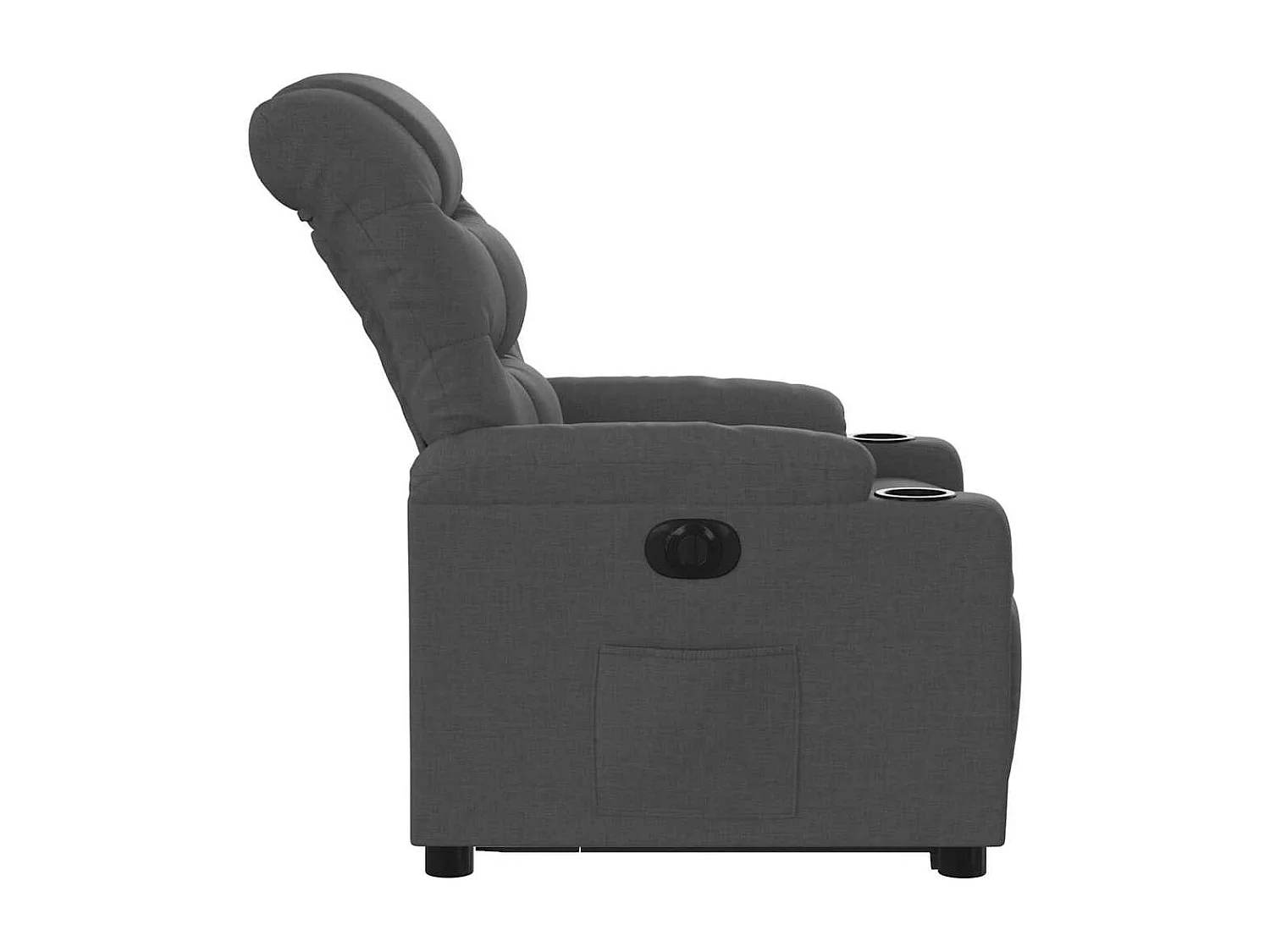 Fauteuil inclinable électrique-Chaise de relax-Fauteuil salon gris foncé tissu SHL3917
