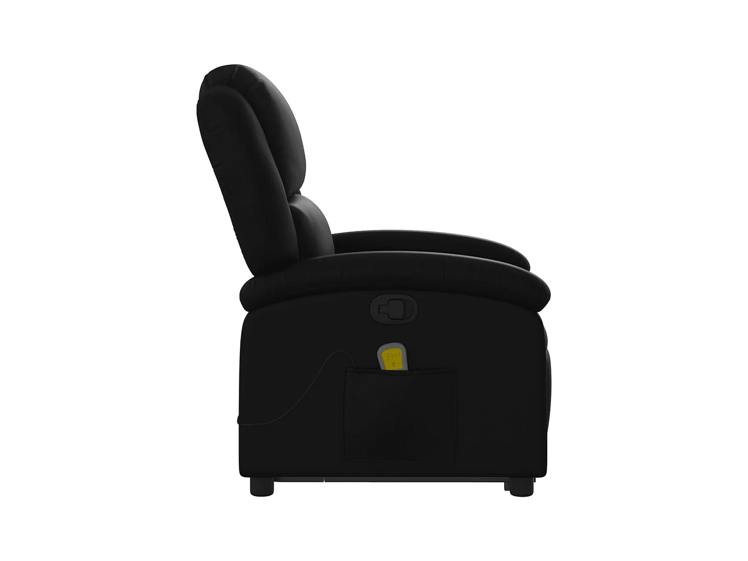 Fauteuil inclinable-Chaise de relax-Fauteuil de Massage Noir Similicuir SHL3625
