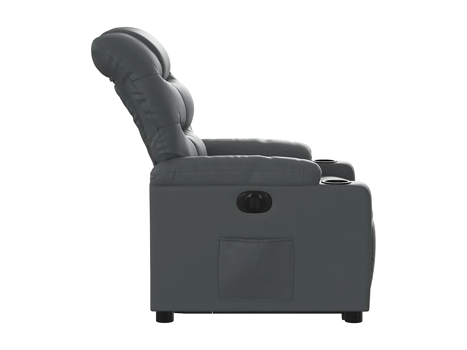Fauteuil inclinable électrique-Chaise de relax-Fauteuil salon gris similicuir SHL3102