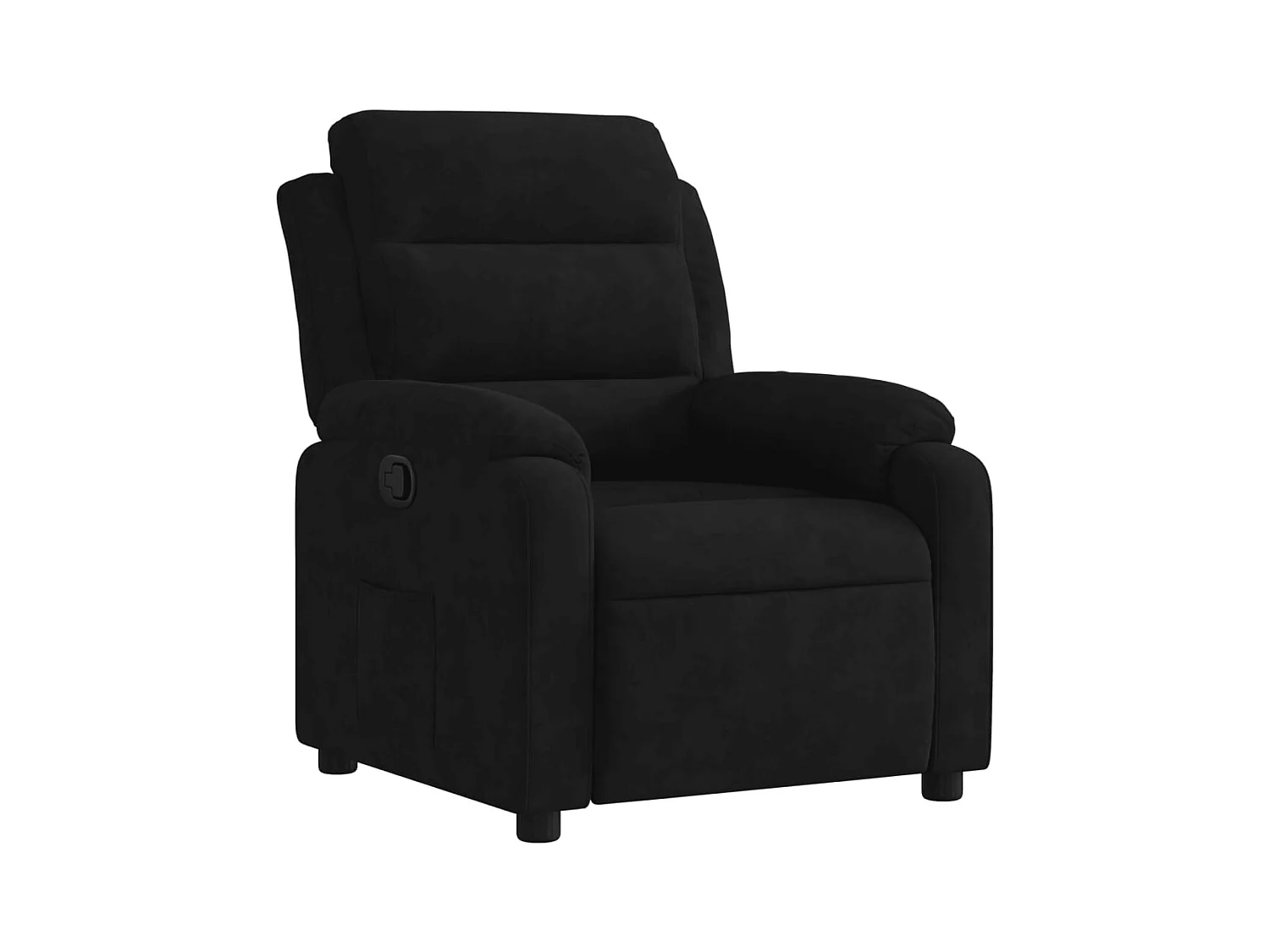 Fauteuil inclinable-Fauteuil salon noir velours SHL2716