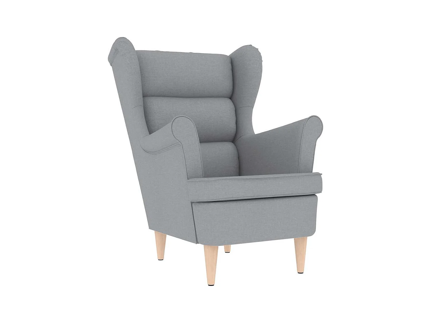 Sillón de salón | Silla de relax | Sillón de tela gris claro 74x84x100 cm SHL9257