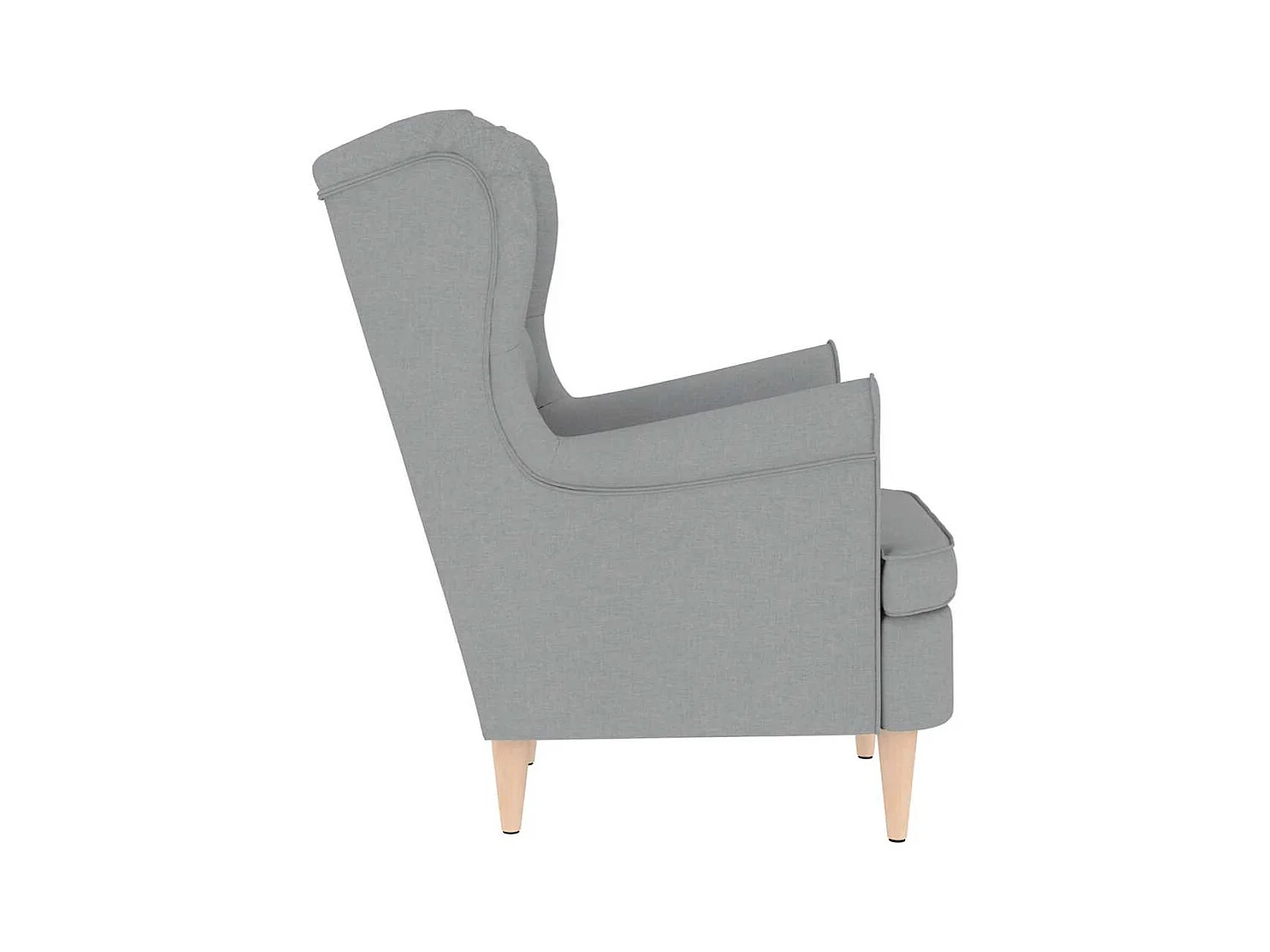 Sillón de salón | Silla de relax | Sillón de tela gris claro 74x84x100 cm SHL9257