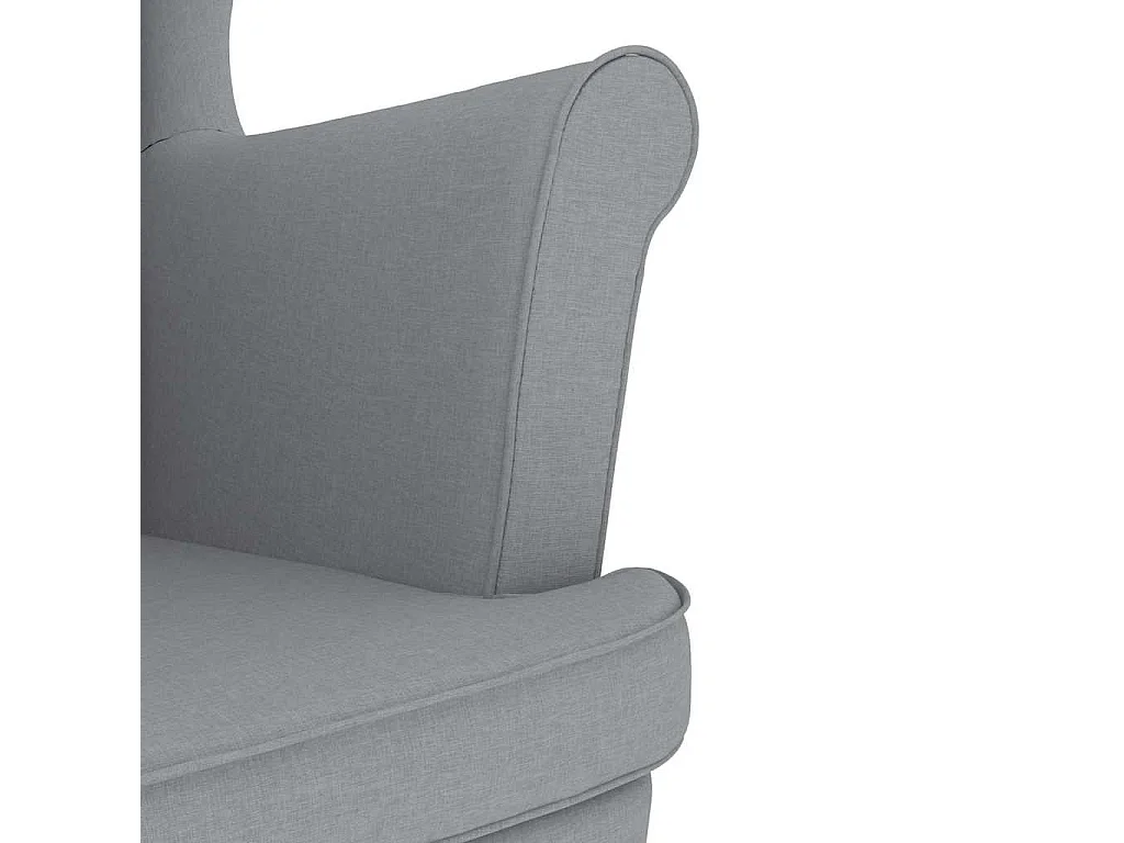 Sillón de salón | Silla de relax | Sillón de tela gris claro 74x84x100 cm SHL9257