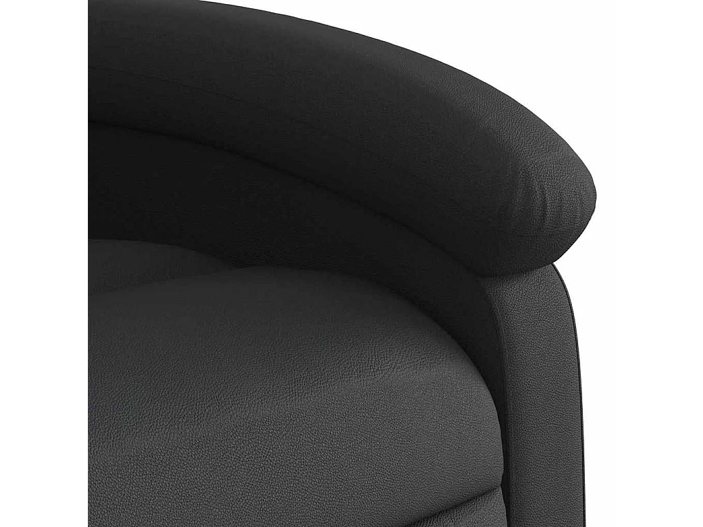 Sillón de relax | Sillón reclinable de masaje cuero auténtico negro SHL7280