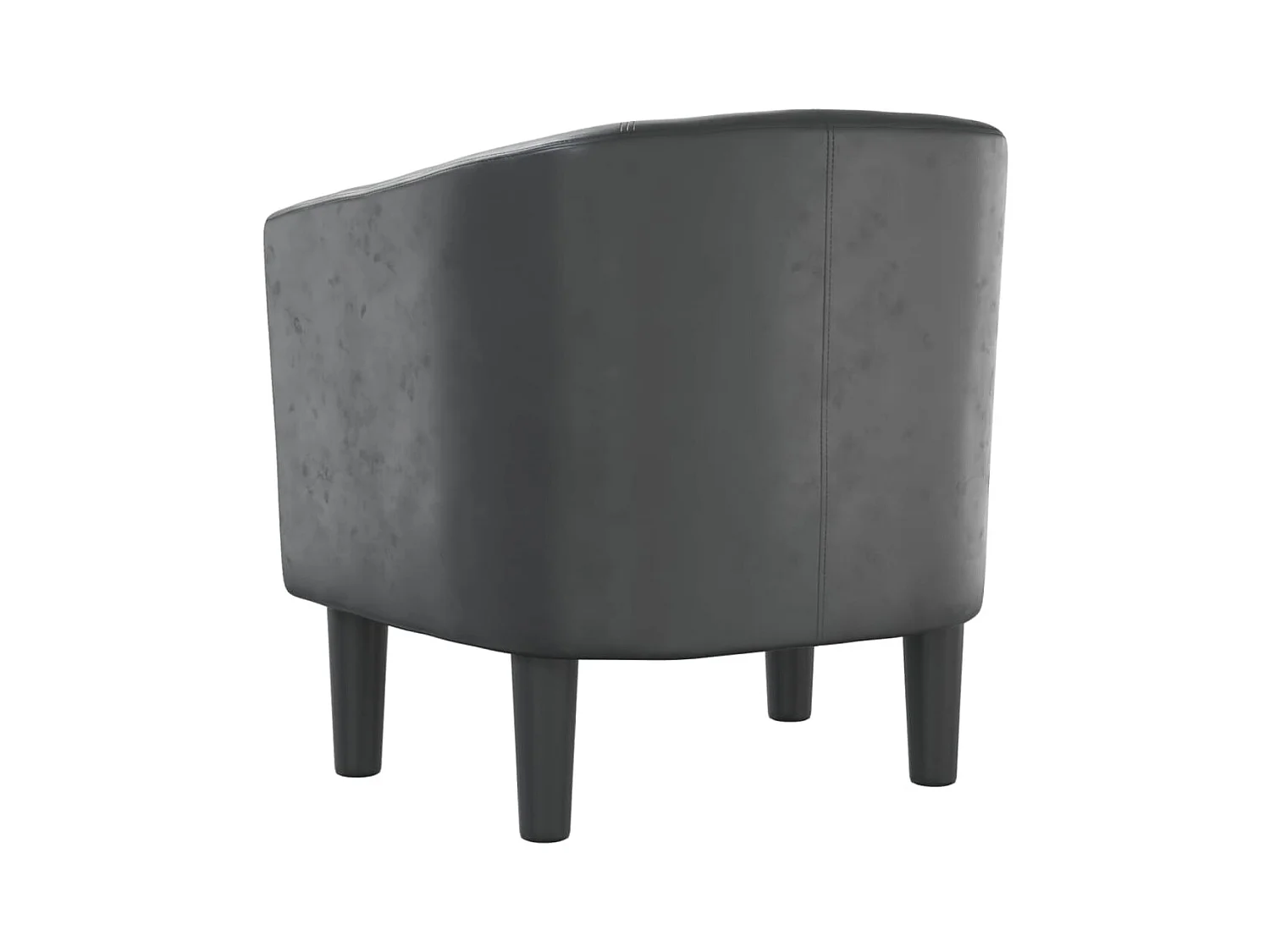 Sillón de salón cuero sintético gris SHL3176