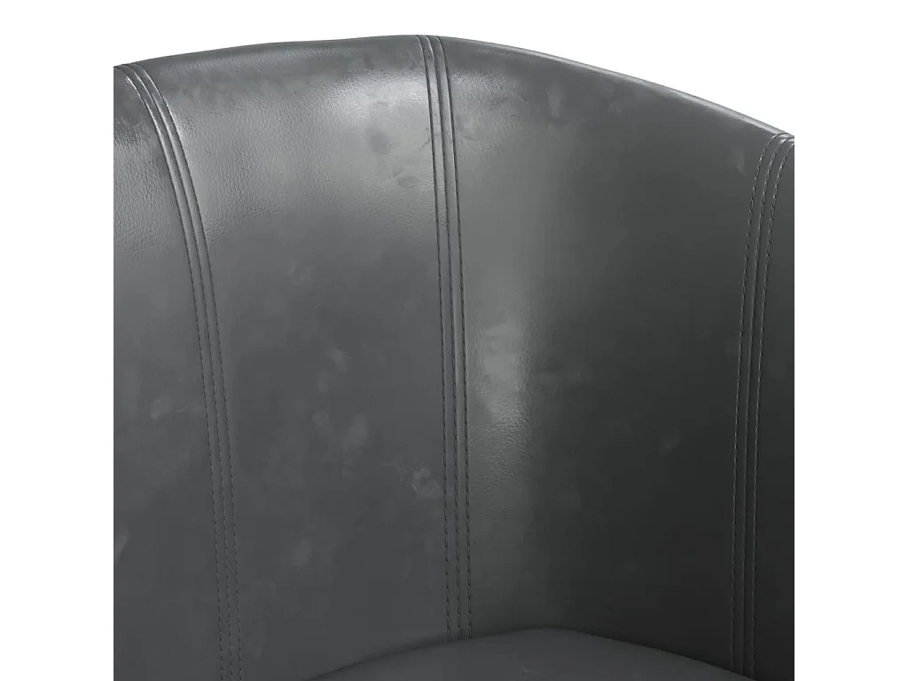 Sillón de salón cuero sintético gris SHL3176