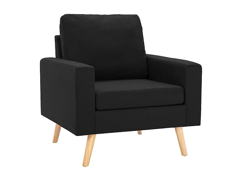 Relaxsessel | Lounge Sessel für Wohnzimmer Schwarz Stoff SHL40449