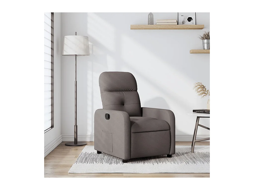 Poltrona Reclinável | Poltrona Confortável Relax tecido cinzento-acastanhado SHL142126