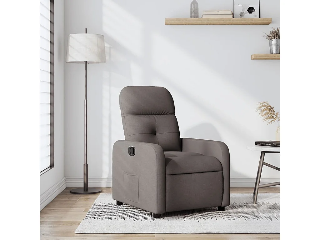 Relaxsessel | Lounge Sessel für Wohnzimmer Taupe Stoff SHL87662