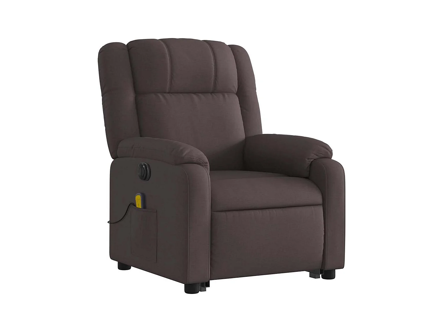 Sillón de salón | Silla | Sillón masaje eléctrico reclinable elevable tela marrón oscuro SHL5431