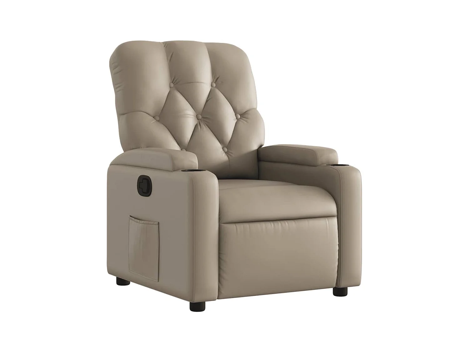 Fauteuil inclinable-Fauteuil salon Cappuccino Similicuir SHL3401