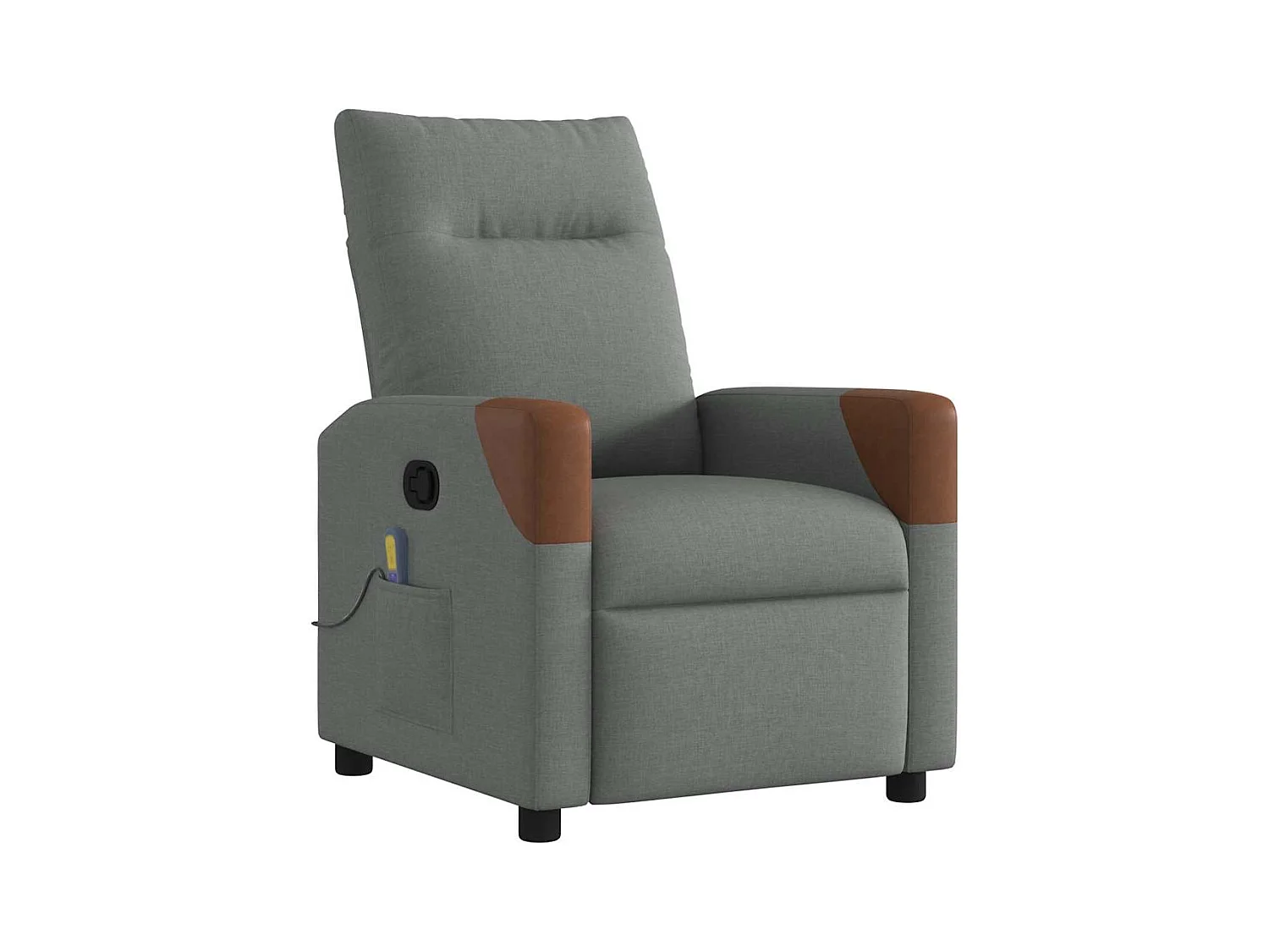 Fauteuil inclinable-Chaise de relax-Fauteuil de Massage Gris foncé Tissu SHL5058