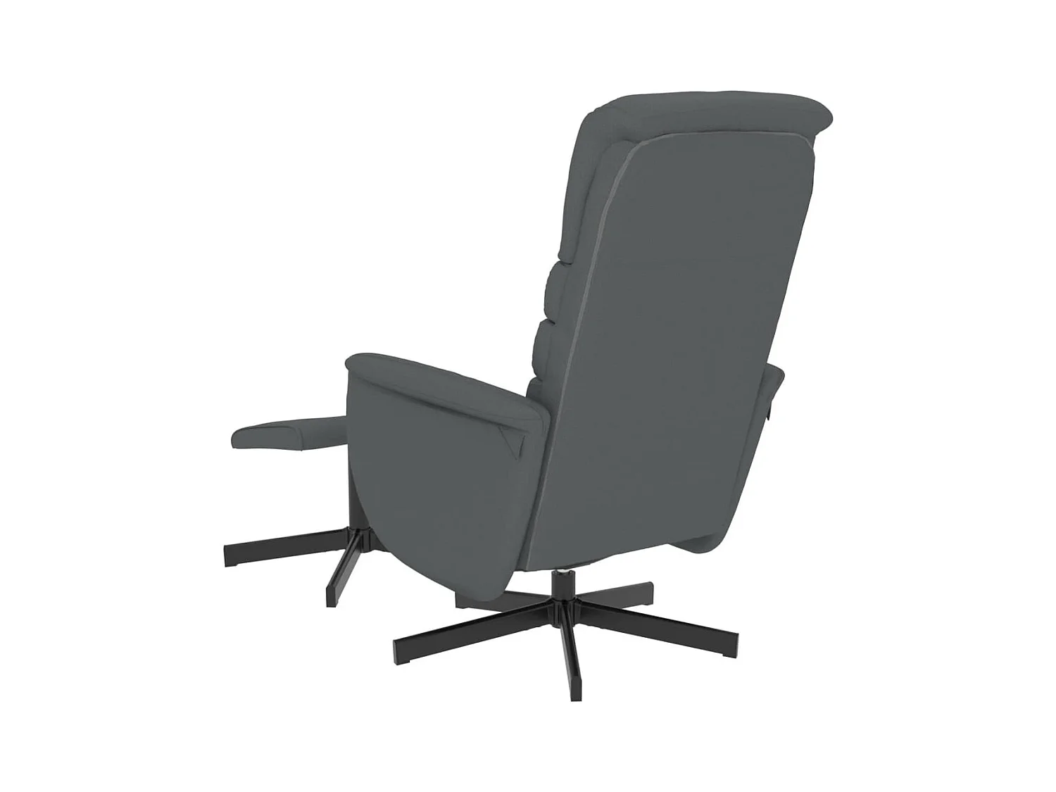 Sillón de relax | Sillón reclinable con reposapiés cuero sintético gris SHL6811