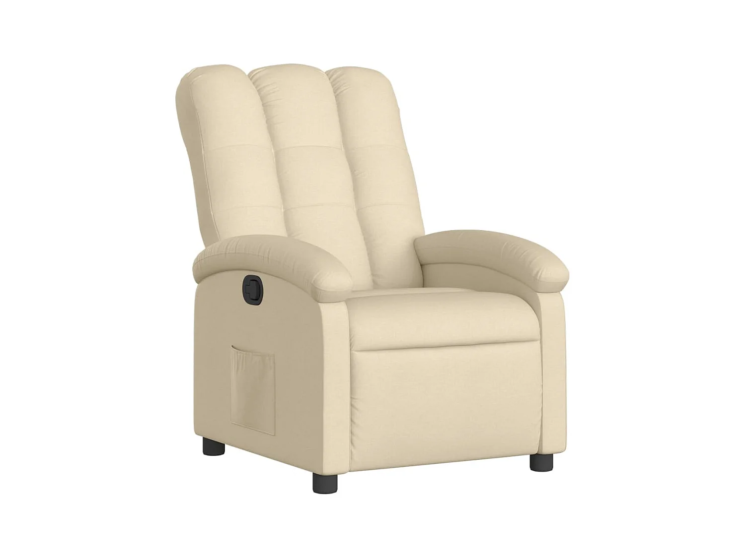 Fauteuil inclinable-Fauteuil salon Crème Tissu SHL975