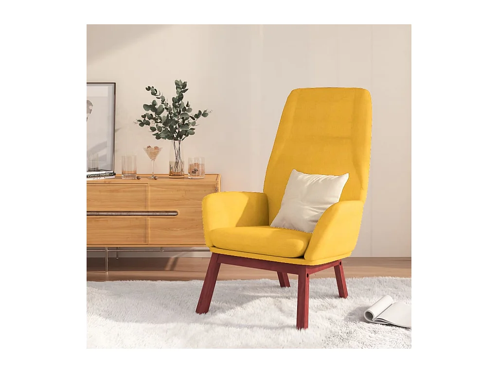 Sillón de relax | Silla de relax de tela amarillo mostaza SHL2899