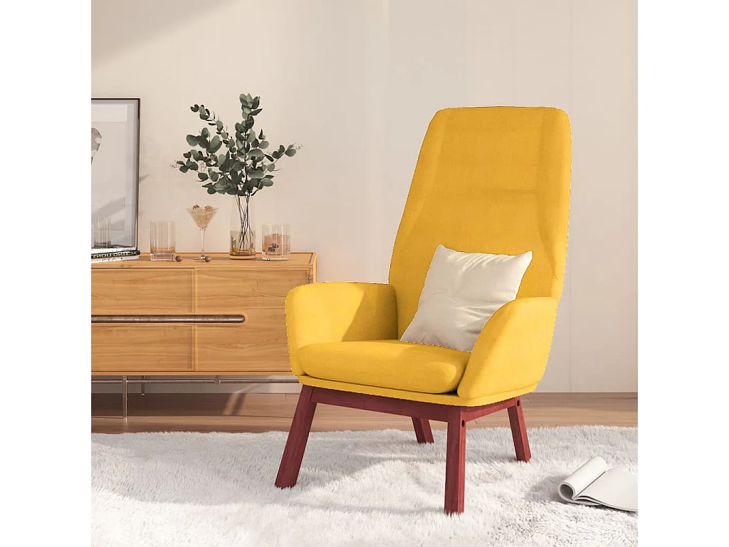 Relaxsessel | Lounge Sessel Senfgelb Stoff SHL26422