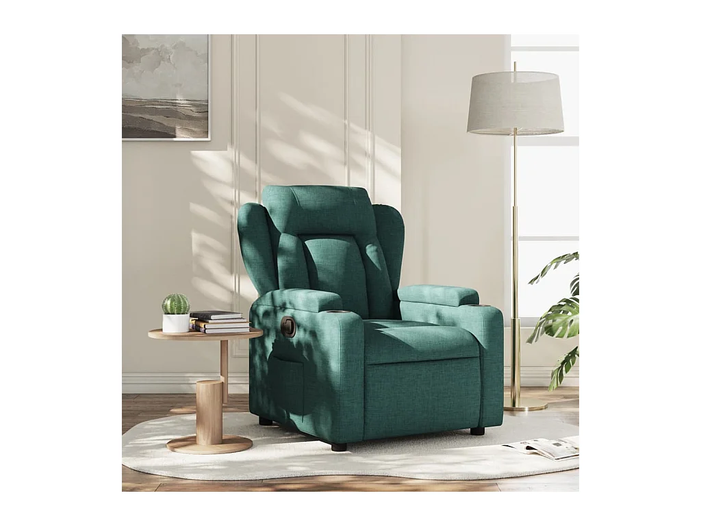 Sillón de relax | Silla | Sillón reclinable de tela verde oscuro SHL9703