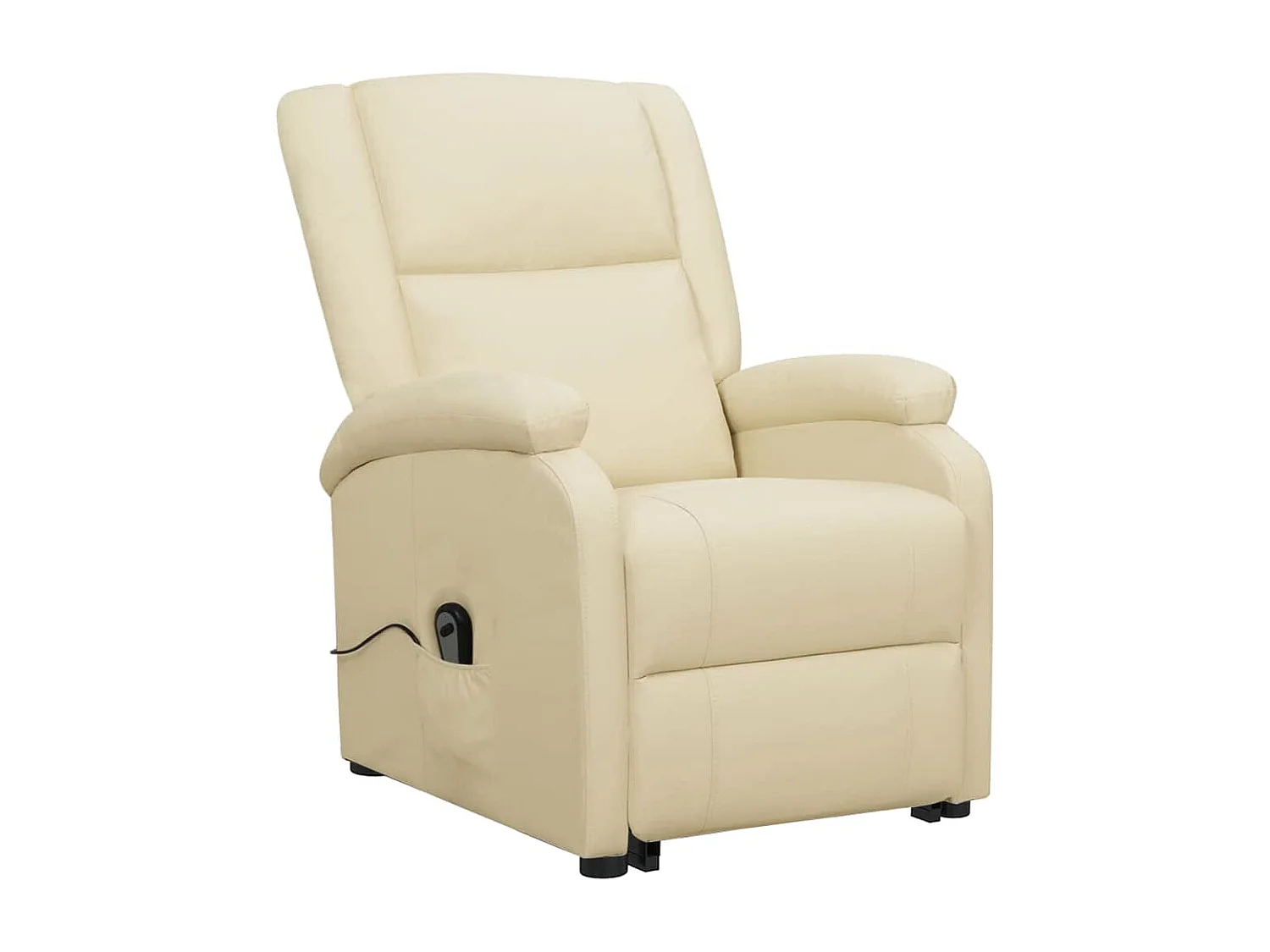 Poltrona elevatória couro artificial cor creme SHL478989