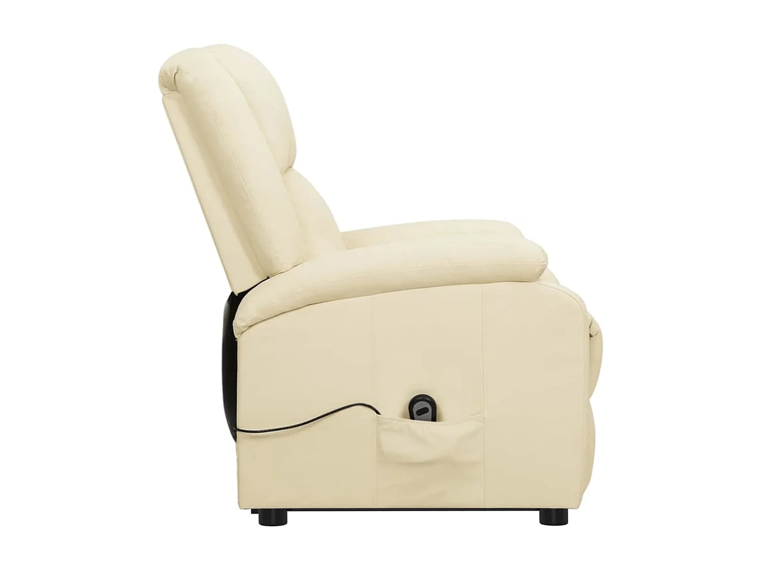 Poltrona elevatória couro artificial cor creme SHL478989