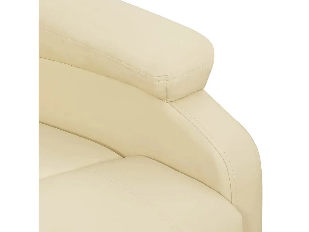 Poltrona elevatória couro artificial cor creme SHL478989