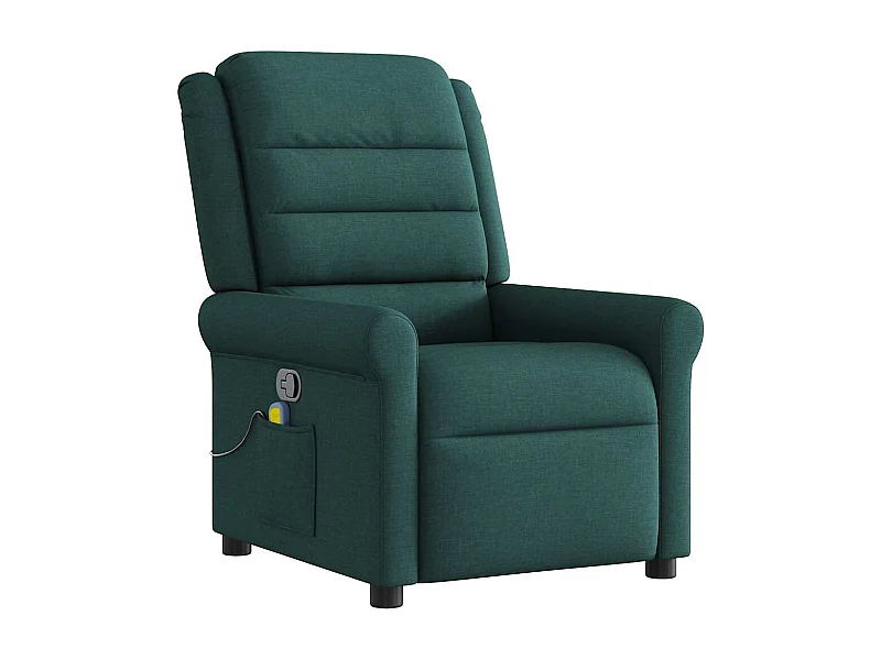 Sillón de salón | Silla | Sillón de masaje reclinable de tela verde oscuro SHL5405