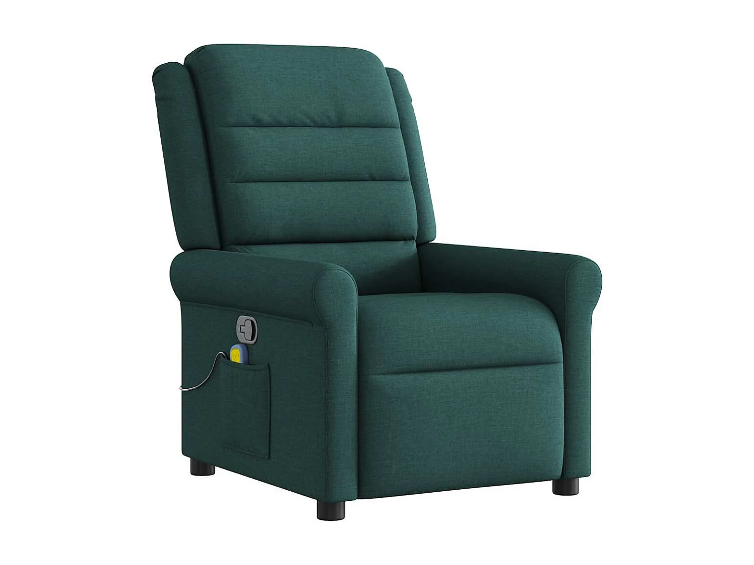 Fauteuil inclinable-Chaise de relax-Fauteuil de Massage Vert foncé Tissu SHL2775