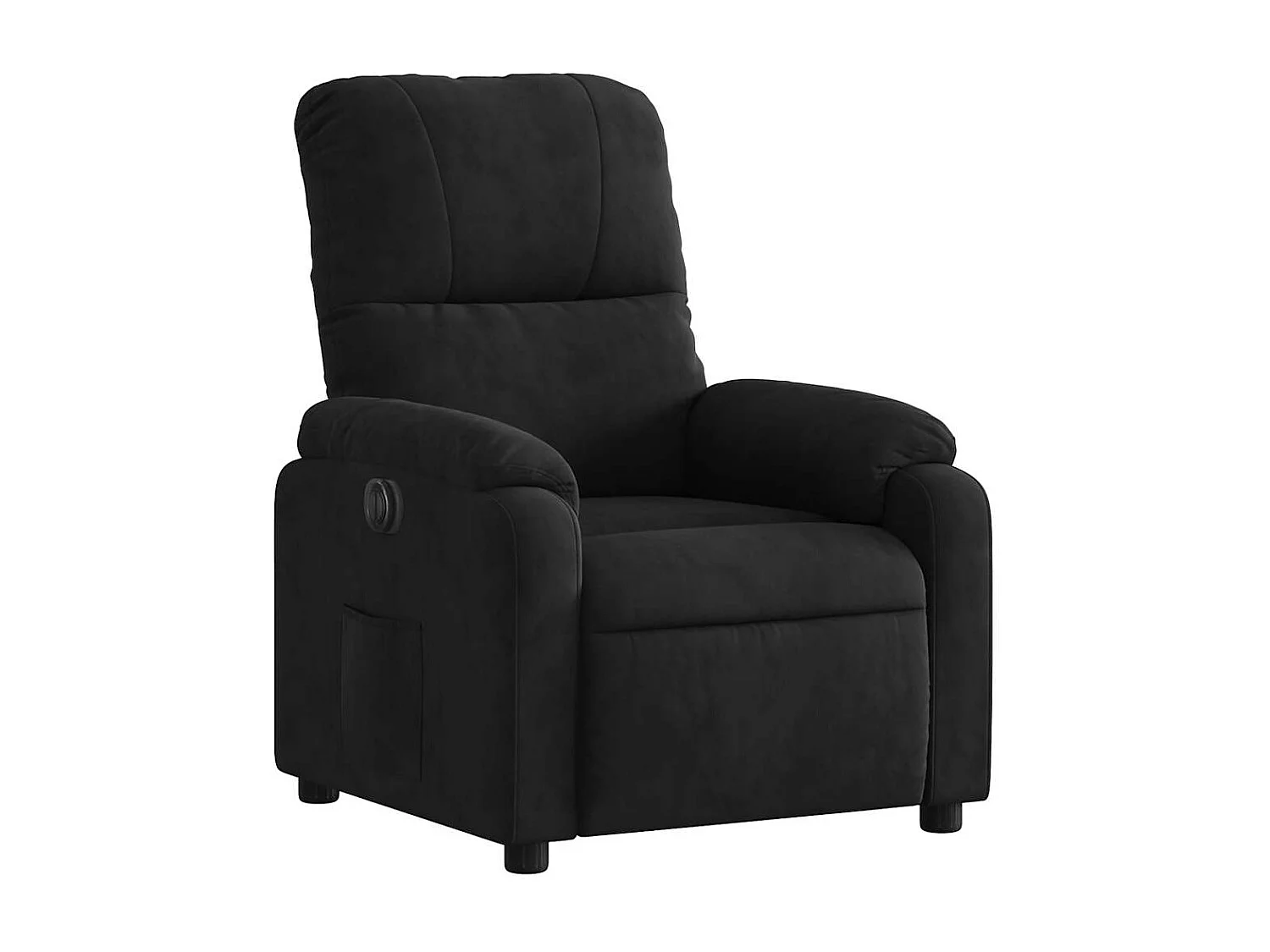 Fauteuil inclinable électrique-Chaise de relax-Fauteuil salon noir tissu microfibre SHL4730