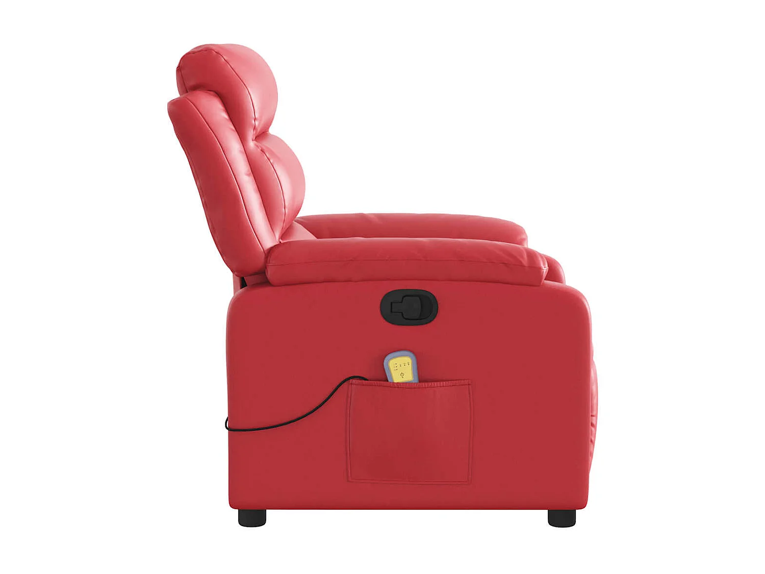 Poltrona Salotto | Sedia Relax | Poltrona Massaggiante Reclinabile Rossa in Similpelle SHL9683