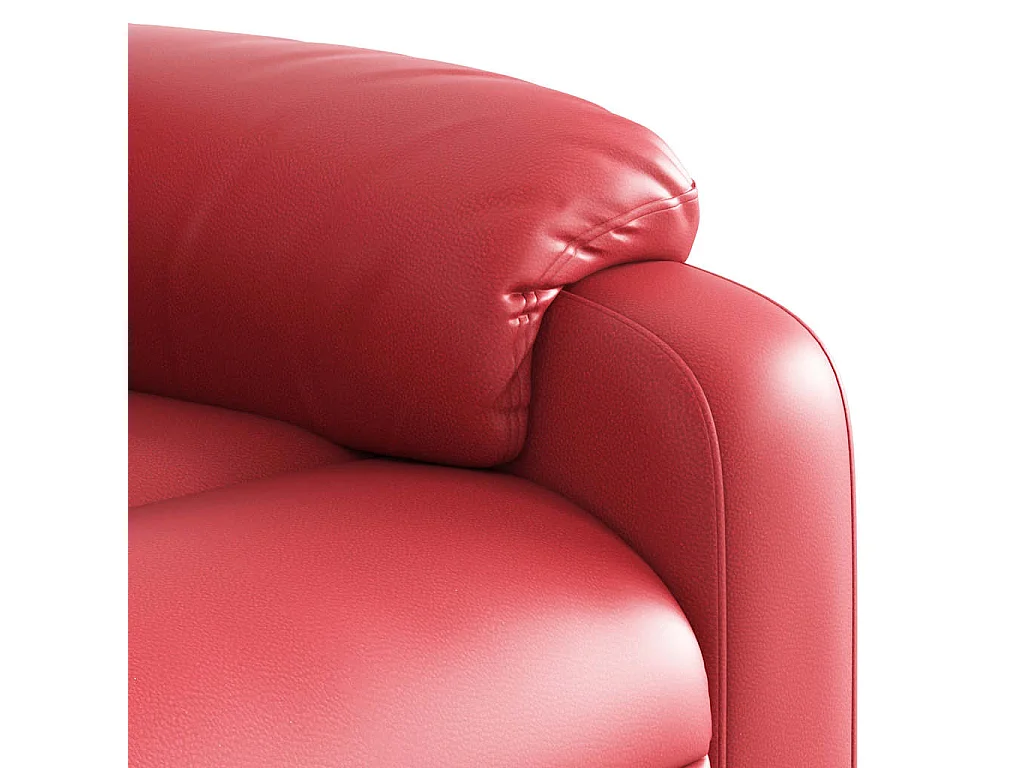Poltrona Salotto | Sedia Relax | Poltrona Massaggiante Reclinabile Rossa in Similpelle SHL9683