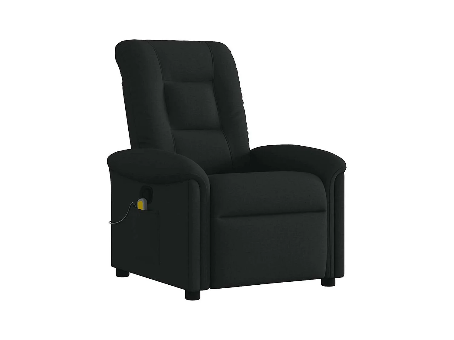 Fauteuil inclinable-Chaise de relax-Fauteuil de Massage Noir Tissu SHL3769