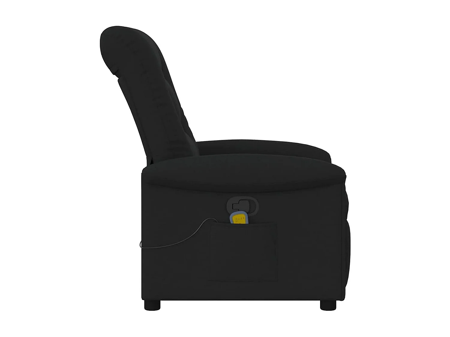 Fauteuil inclinable-Chaise de relax-Fauteuil de Massage Noir Tissu SHL3769