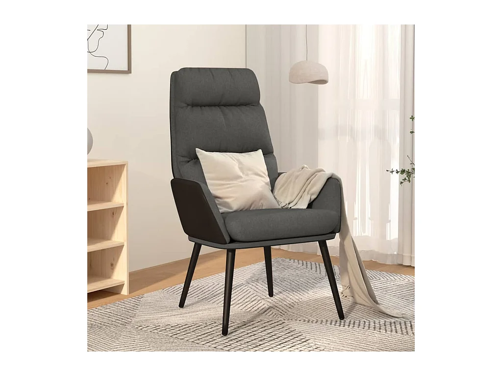 Sillón de relax | Silla de relax de tela gris oscuro SHL9455