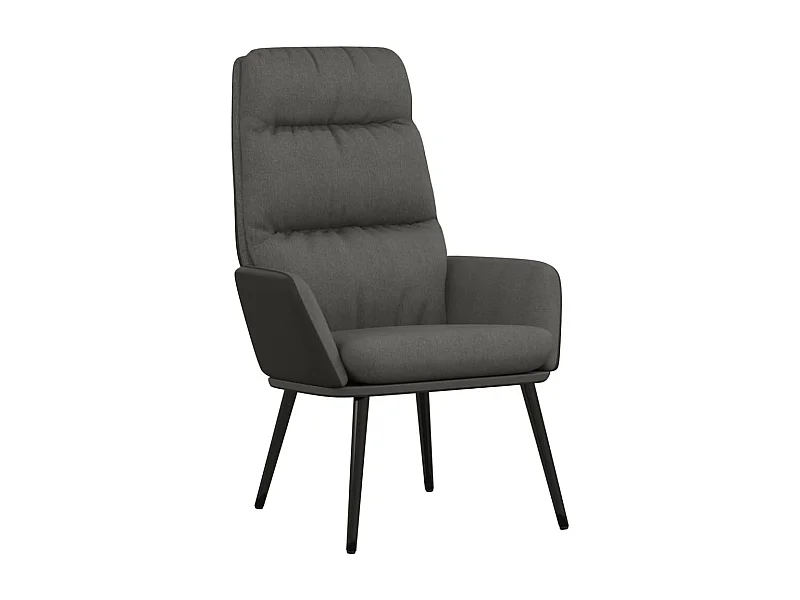 Chaise de relaxation-Fauteuil de Salon Gris foncé Tissu SHL2176