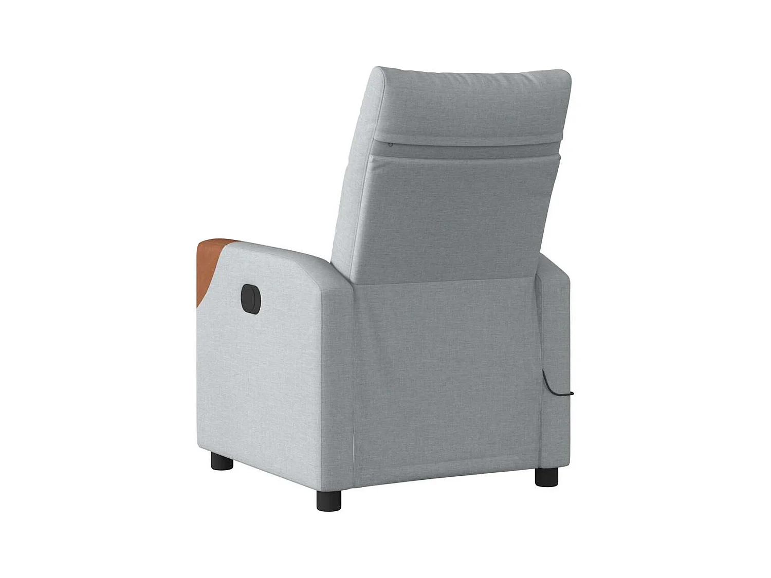 Sillón de relax | Sillón reclinable de masaje de tela gris claro SHL4744