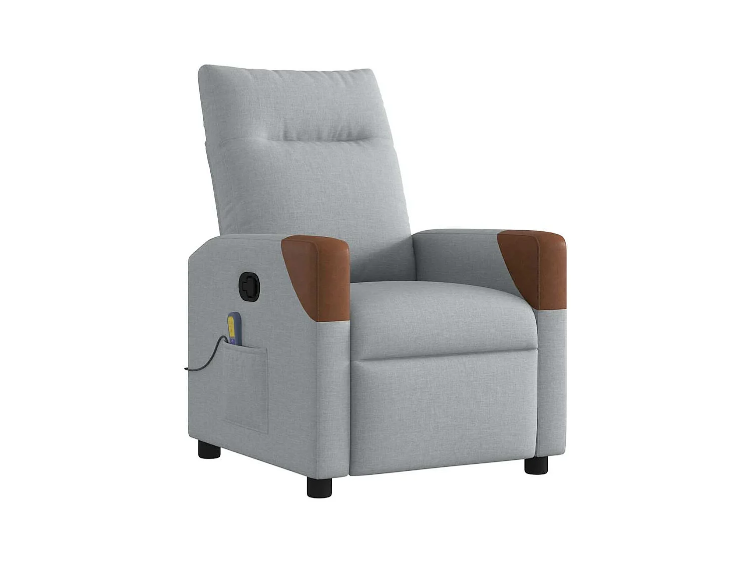 Fauteuil inclinable-Chaise de relax-Fauteuil de Massage Gris clair Tissu SHL3254